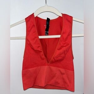 Red free people tank top